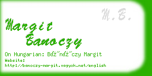 margit banoczy business card